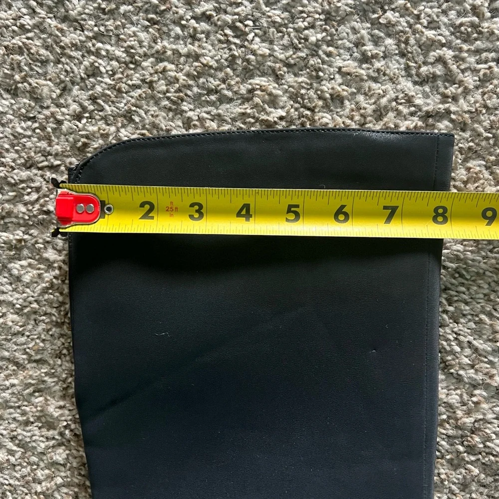 Tall Black Chunky Heel Women's Boots - Picture 8 of 9